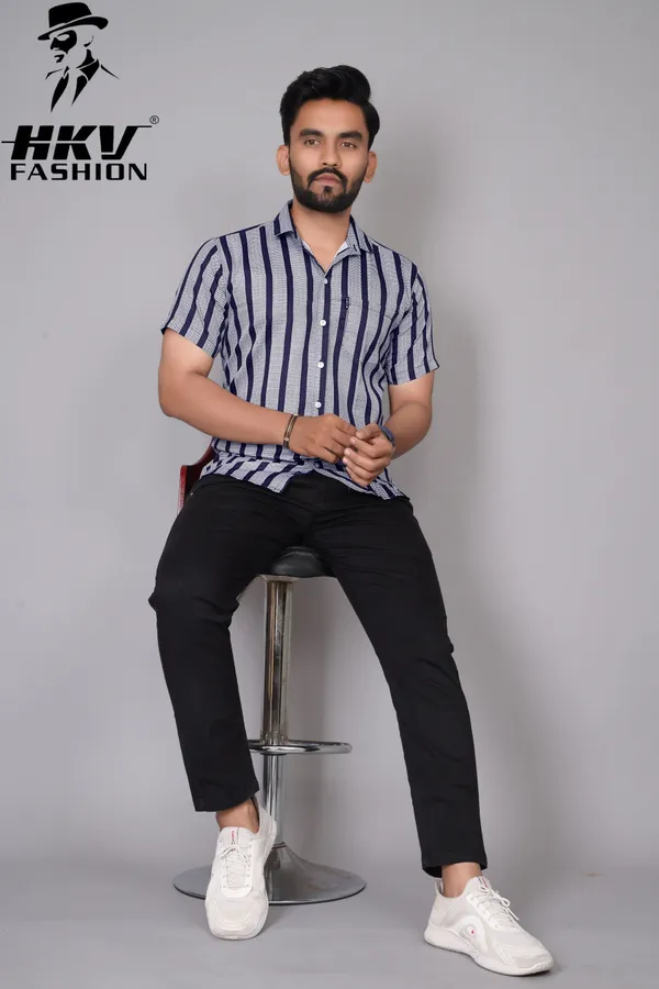 Blue_Cotton_Blend_Striped_Regular_Fit_Shirt_For_Men