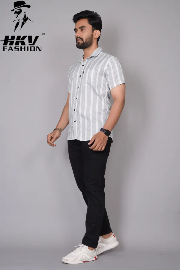 White_Cotton_Blend_Striped_Regular_Fit_Shirt_For_Men
