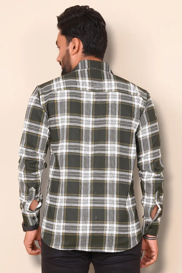 Green_Cotton_Blend_Checkered_Regular_Fit_Shirt_For_Men