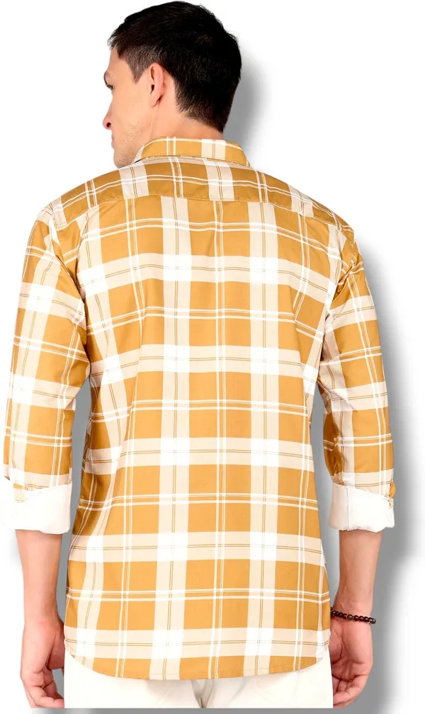 Brown_Cotton_Blend_Checkered_Regular_Fit_Shirt_For_Men