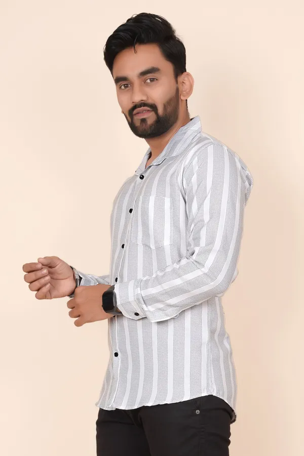 White_Cotton_Blend_Striped_Regular_Fit_Shirt_For_Men