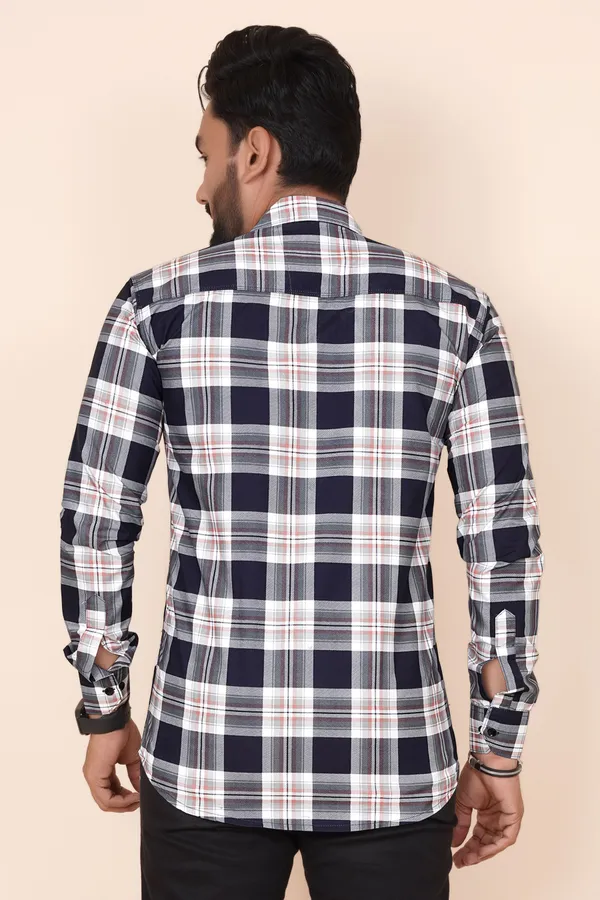 Blue_Cotton_Blend_Checkered_Regular_Fit_Shirt_For_Men