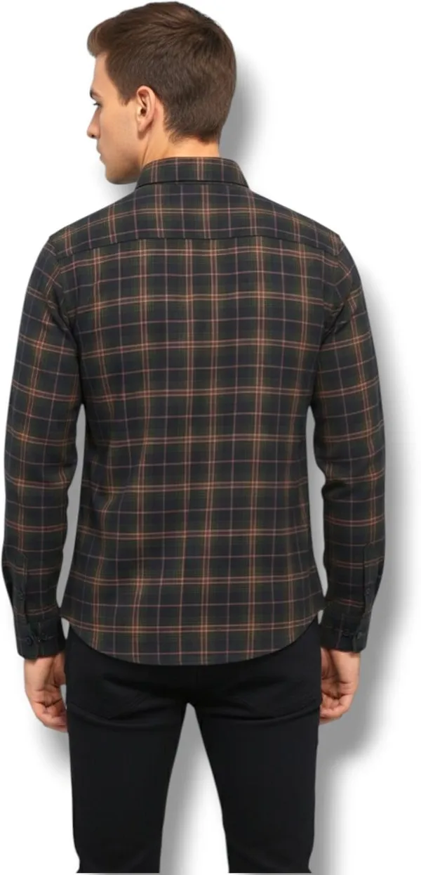 Black_Cotton_Blend_Checkered_Regular_Fit_Shirt_For_Men