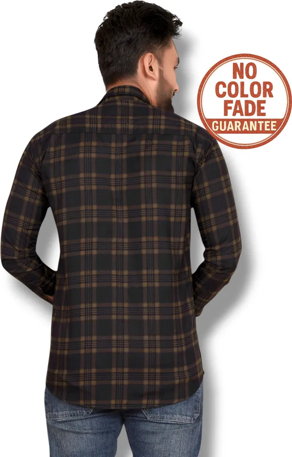 Brown_Cotton_Blend_Checkered_Regular_Fit_Shirt_For_Men