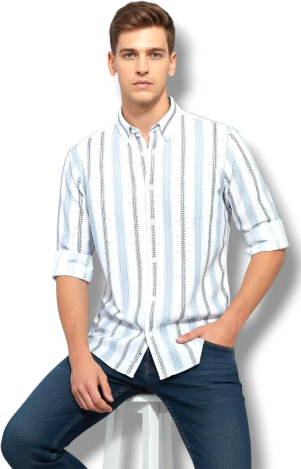 Blue_Cotton_Blend_Striped_Regular_Fit_Shirt_For_Men