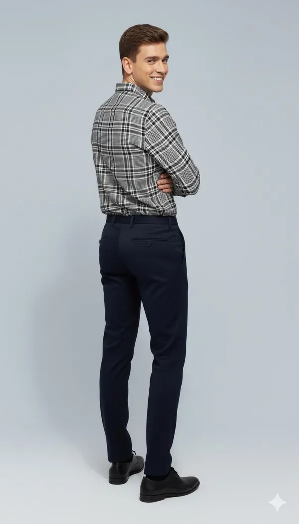 Black_Cotton_Blend_Checkered_Regular_Fit_Shirt_For_Men