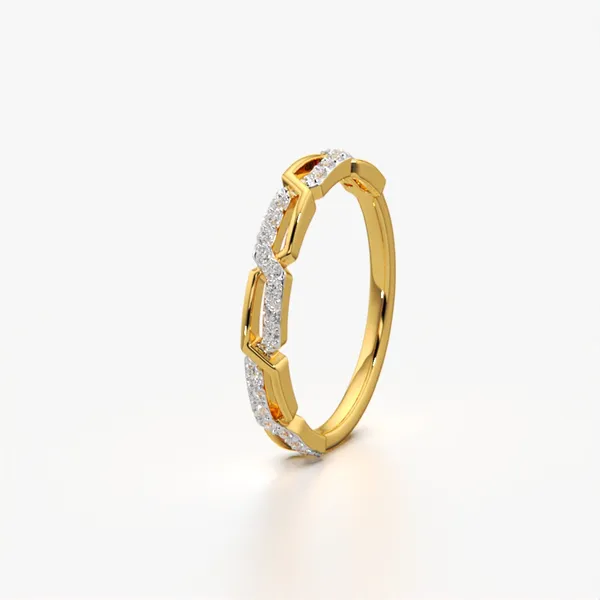 Golden_Braided_Chain_Links_Ring_For_Women_|_92.5_Sterling_Silver