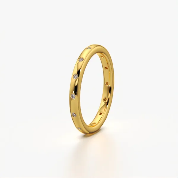 Golden_Metal_Classic_Diamond_Band_Ring_For_Women_|_92.5_Sterling_Silver