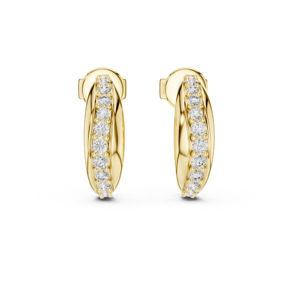 Golden_Divya_Tejas_Diamond_Huggie_Earrings_in_18K_Yellow_Gold_For_Women_|_92.5_Sterling_Silver