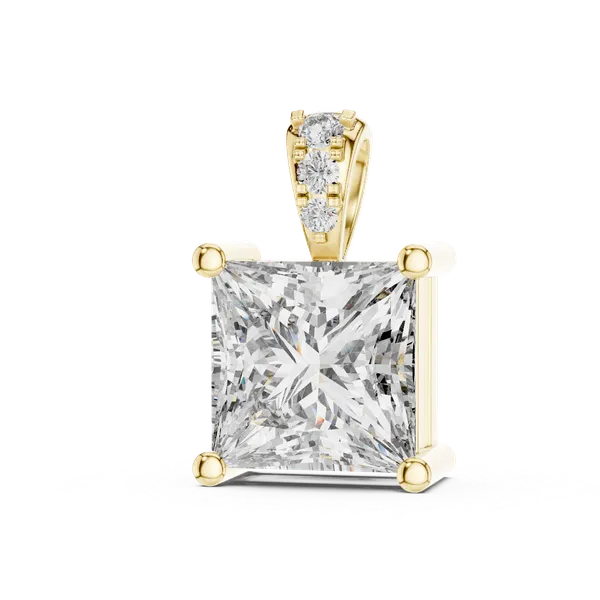 Golden_Elegant_Princess-Cut_Diamond_Pendant_in_22K_Yellow_Gold_For_Women_|_92.5_Sterling_Silver