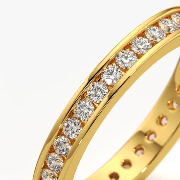 Silver_Eternal_Glow_CZ_Gold_Eternity_Band_For_Women_|_92.5_Sterling_Silver