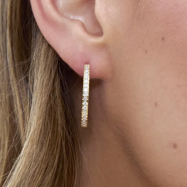 Golden_Golden_Vermeil_Eternal_Spark_Hoop_Earrings_For_Women_For_Women_|_92.5_Sterling_Silver