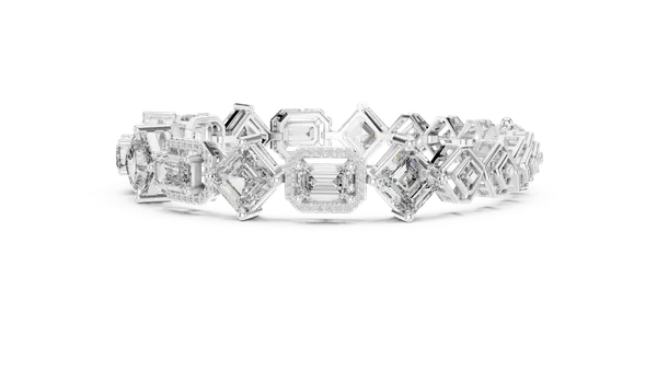 Silver_Imperial_Step-Cut_Majesty_Diamond_Bracelet_For_Women_|_92.5_Sterling_Silver