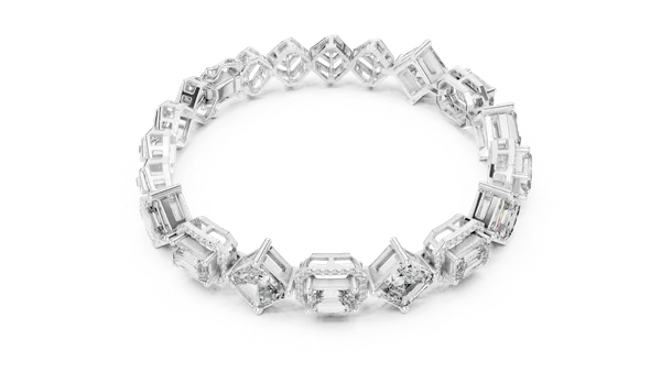 Silver_Imperial_Step-Cut_Majesty_Diamond_Bracelet_For_Women_|_92.5_Sterling_Silver