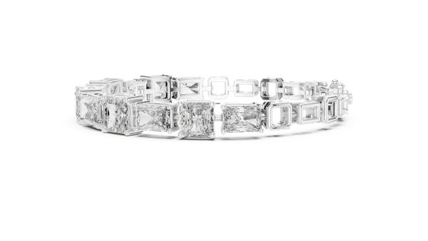 Silver_Majestic_Emerald_Line_Diamond_Bracelet_For_Women_|_92.5_Sterling_Silver