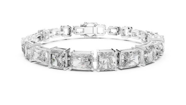 Silver_Majestic_Emerald_Line_Diamond_Bracelet_For_Women_|_92.5_Sterling_Silver