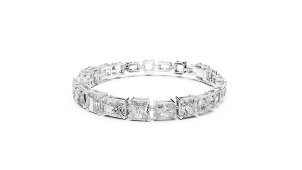 Silver_Majestic_Emerald_Line_Diamond_Bracelet_For_Women_|_92.5_Sterling_Silver