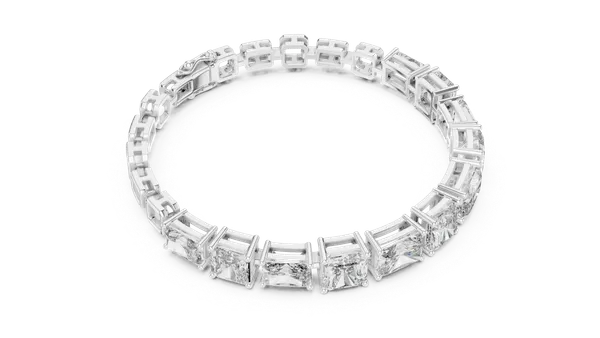 Silver_Majestic_Emerald_Line_Diamond_Bracelet_For_Women_|_92.5_Sterling_Silver