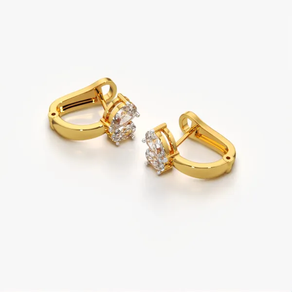 Golden_Metal_Radiant_Beam_Hoop_Earring_For_Women_|_92.5_Sterling_Silver