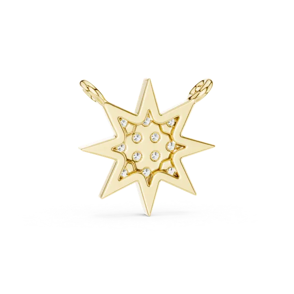 Golden_Radiant_Star_Diamond_Gold_Pendant_Necklace_For_Women_|_92.5_Sterling_Silver
