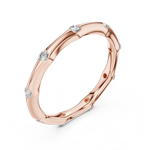 Rose_Gold_RoseGlow_DropletMinimal_Diamond-Cut_CZ_Eternity_Ring_For_Women_|_92.5_Sterling_Silver