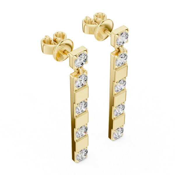Golden_Sunehri_Linear_Diamond_Drop_Earrings_For_Women_|_92.5_Sterling_Silver