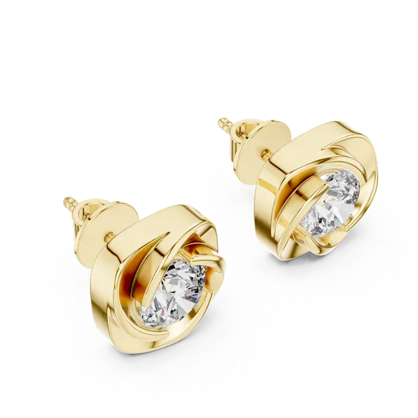 Golden_The_Chatura_Solitaire_Studs_For_Women_|_92.5_Sterling_Silver