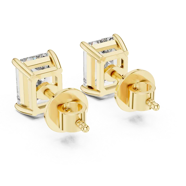 Golden_The_Executive_Line_Emerald_Solitaire_Studs_For_Women_|_92.5_Sterling_Silver