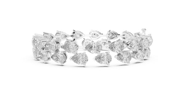 Silver_The_'Cascade'_Pear-Diamond_Bangle_For_Women_|_92.5_Sterling_Silver