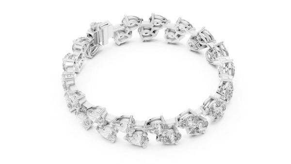 Silver_The_'Cascade'_Pear-Diamond_Bangle_For_Women_|_92.5_Sterling_Silver