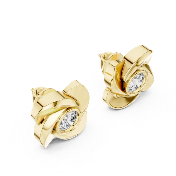 Golden_The_Manjari_Solitaire_Studs_For_Women_|_92.5_Sterling_Silver