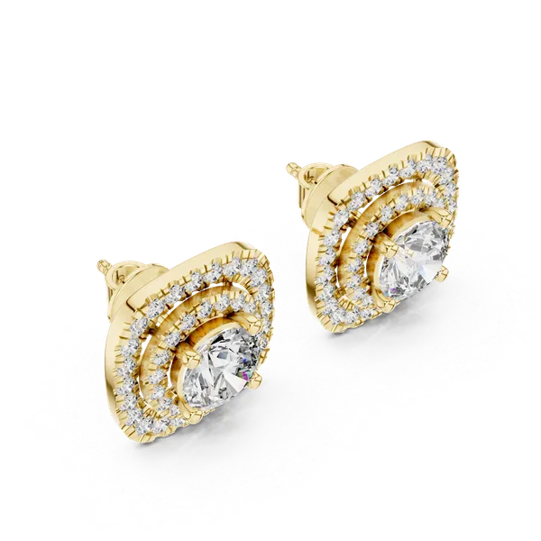 Golden_The_Rajwada_Double_Halo_Studs_For_Women_|_92.5_Sterling_Silver
