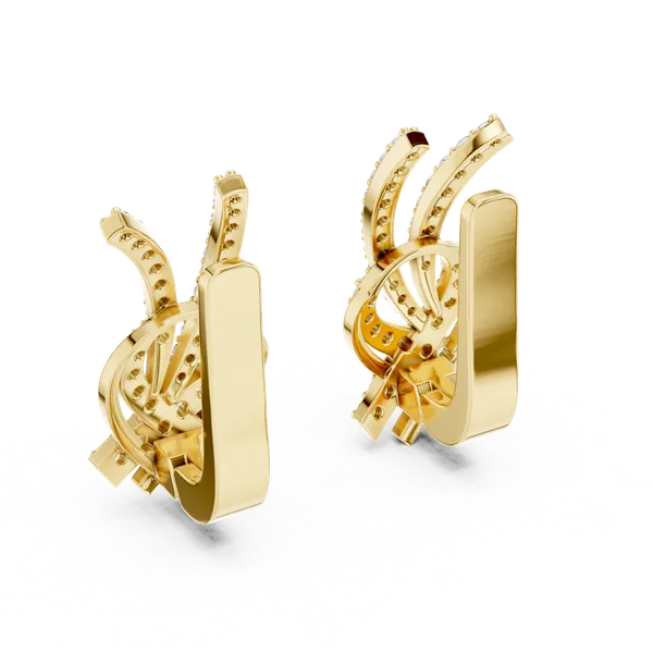Golden_The_'Aakriti_Link'_925_Sterling_Silver_Dangler_Earrings__For_Women_|_92.5_Sterling_Silver