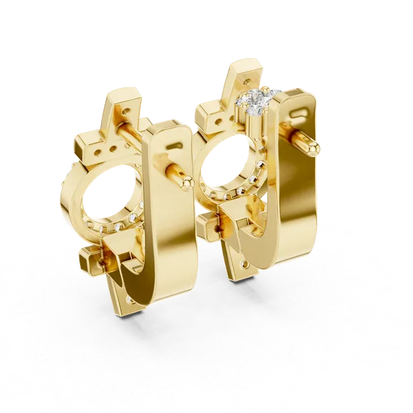 Golden_The_'Aakriti_Link'_925_Sterling_Silver_Dangler_Earrings__For_Women_|_92.5_Sterling_Silver