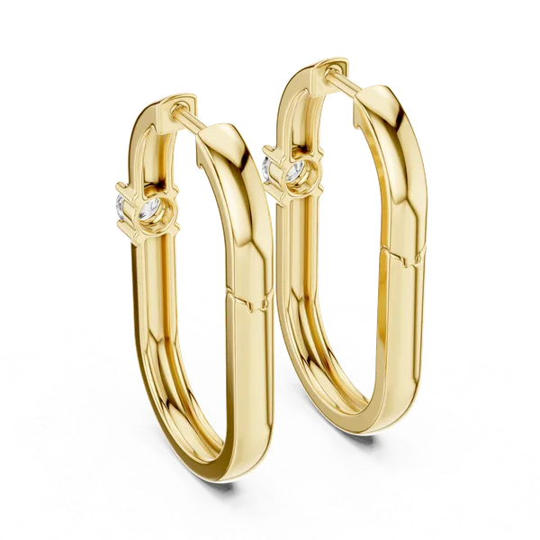 Golden_The_'Dhara_Solitaire_Hoops'_Geometric_Earrings__For_Women_|_92.5_Sterling_Silver