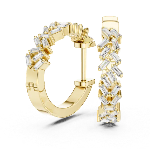 Golden_The_'Himani'_Baguette_Cluster_Hoops_For_Women_|_92.5_Sterling_Silver