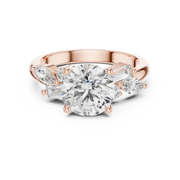 Rose_Gold_The_'Kutumba'_Diamond_Bouquet_Ring_For_Women_|_92.5_Sterling_Silver