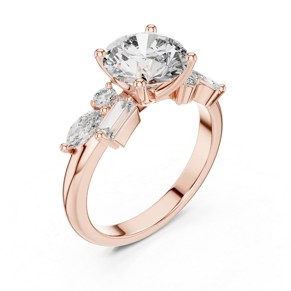 Rose_Gold_The_'Kutumba'_Diamond_Bouquet_Ring_For_Women_|_92.5_Sterling_Silver