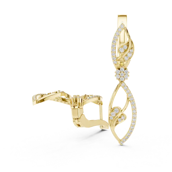Golden_The_'Madhavi_Cascade'_925_Sterling_Silver_Drop_Earrings__For_Women_|_92.5_Sterling_Silver