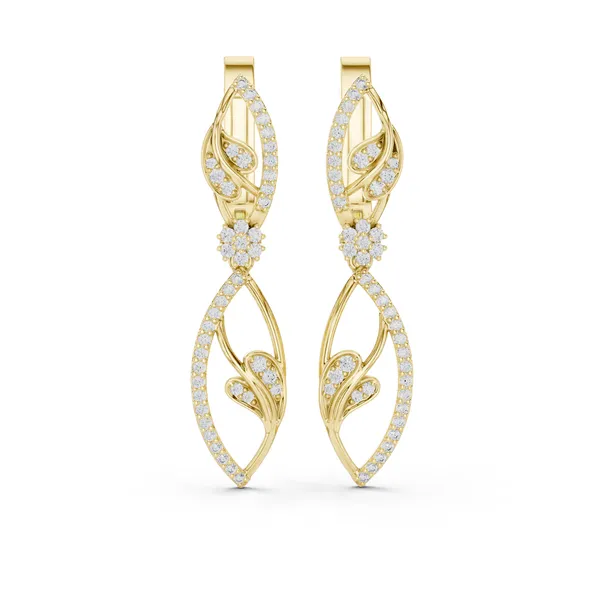 Golden_The_'Madhavi_Cascade'_925_Sterling_Silver_Drop_Earrings__For_Women_|_92.5_Sterling_Silver