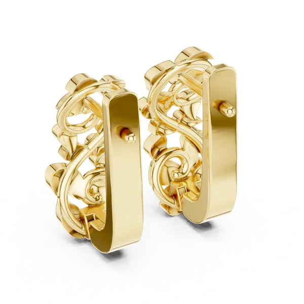 Golden_The_'Marichi_Column'_925_Sterling_Silver_Dangler_Hoops__For_Women_|_92.5_Sterling_Silver