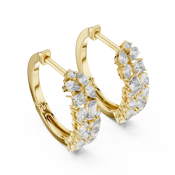 Golden_The_'Mayura_Wheel_Hoops'_925_Sterling_Silver_Multi-Cut_Earrings__For_Women_|_92.5_Sterling_Silver