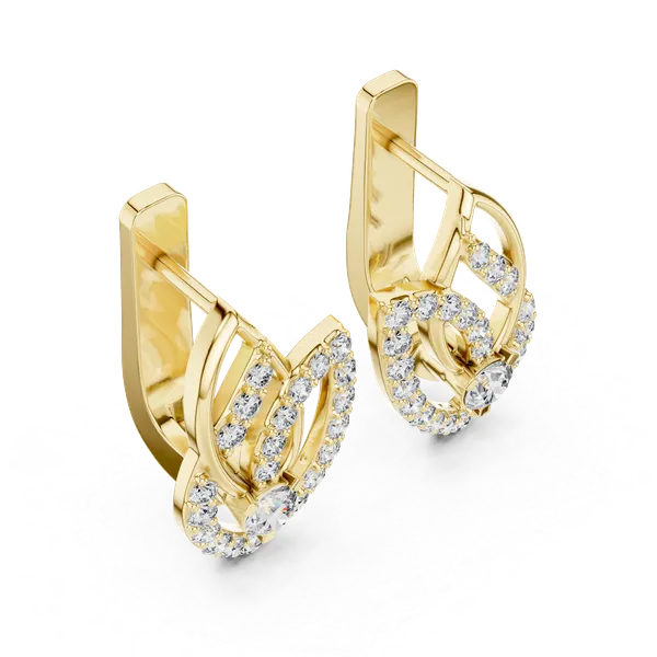 Golden_The_'Mayura_Wheel'_925_Sterling_Silver_Studs__For_Women_|_92.5_Sterling_Silver