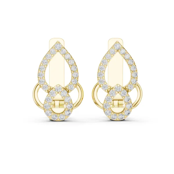 Golden_The_'Neerja_Pave_Drops'_925_Sterling_Silver_Hoops__For_Women_|_92.5_Sterling_Silver