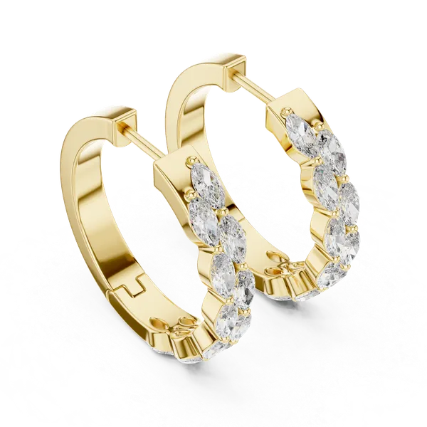 Golden_The_'Nitya_Sparkle'_Celestial_Diamond_Hoops_For_Women_|_92.5_Sterling_Silver