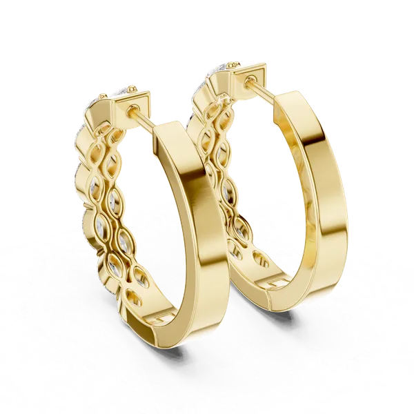 Golden_The_'Nitya_Sparkle'_Celestial_Diamond_Hoops_For_Women_|_92.5_Sterling_Silver