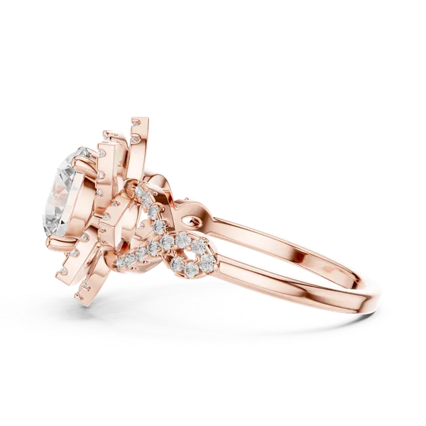 Rose_Gold_The_'Pushpa'_Diamond_Lotus_Ring_For_Women_|_92.5_Sterling_Silver