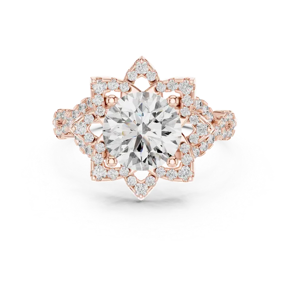 Rose_Gold_The_'Pushpa'_Diamond_Lotus_Ring_For_Women_|_92.5_Sterling_Silver