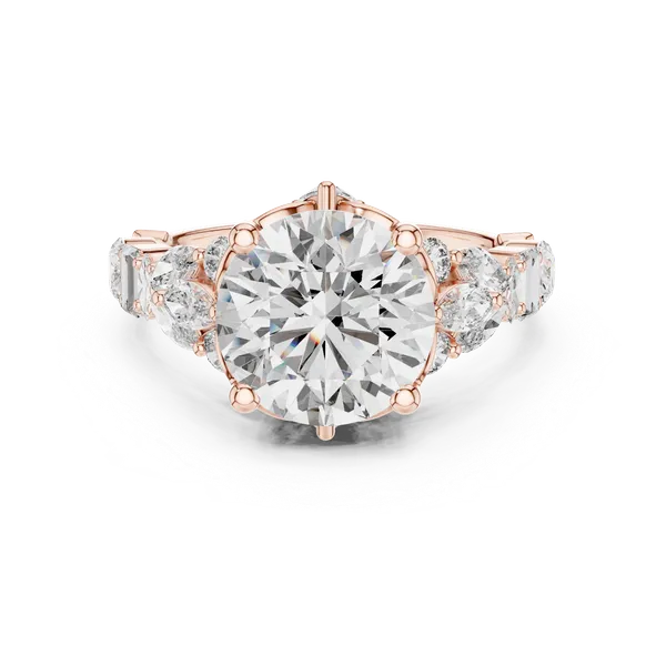 Rose_Gold_The_'Rani'_Regal_Cluster_Ring_For_Women_|_92.5_Sterling_Silver