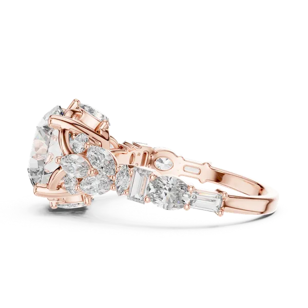 Rose_Gold_The_'Rani'_Regal_Cluster_Ring_For_Women_|_92.5_Sterling_Silver